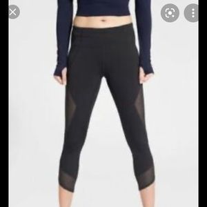 ATHLETA CROP LEGGINGS MESHED